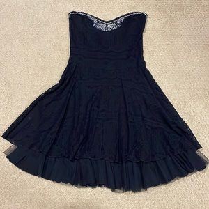 Black strapless Free People dress
